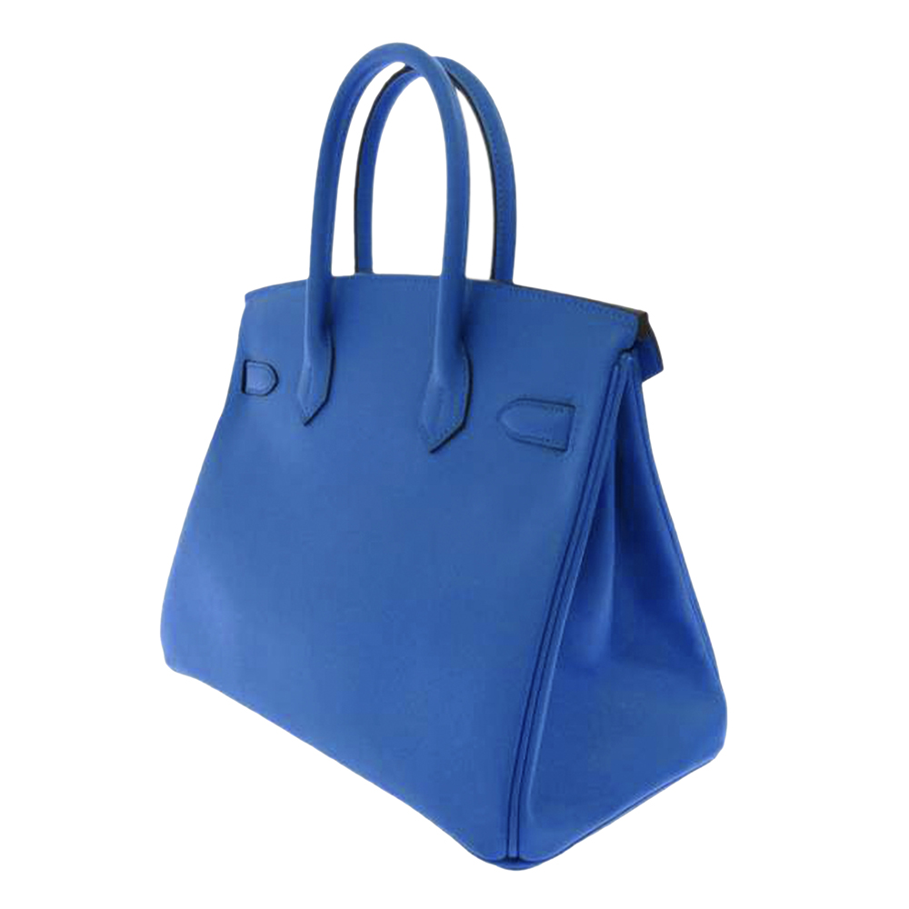 

Hermes Blue Epsom Leather Palladium Hardware Birkin 30 Bag