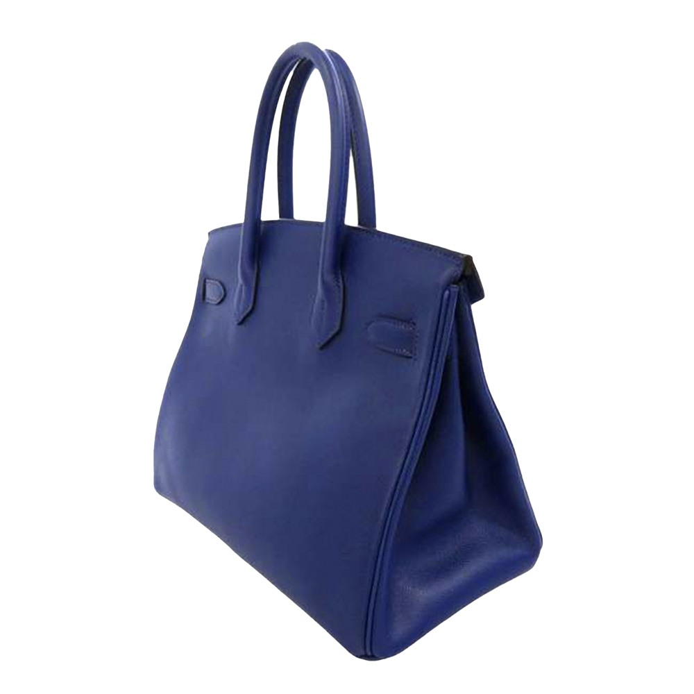 

Hermes Blue Epsom Leather Palladium Hardware Birkin 30 Bag