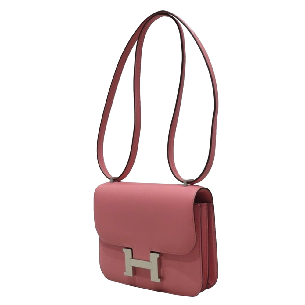 

Hermes Pink Epsom Leather Mini Constance 18 Shoulder Bag
