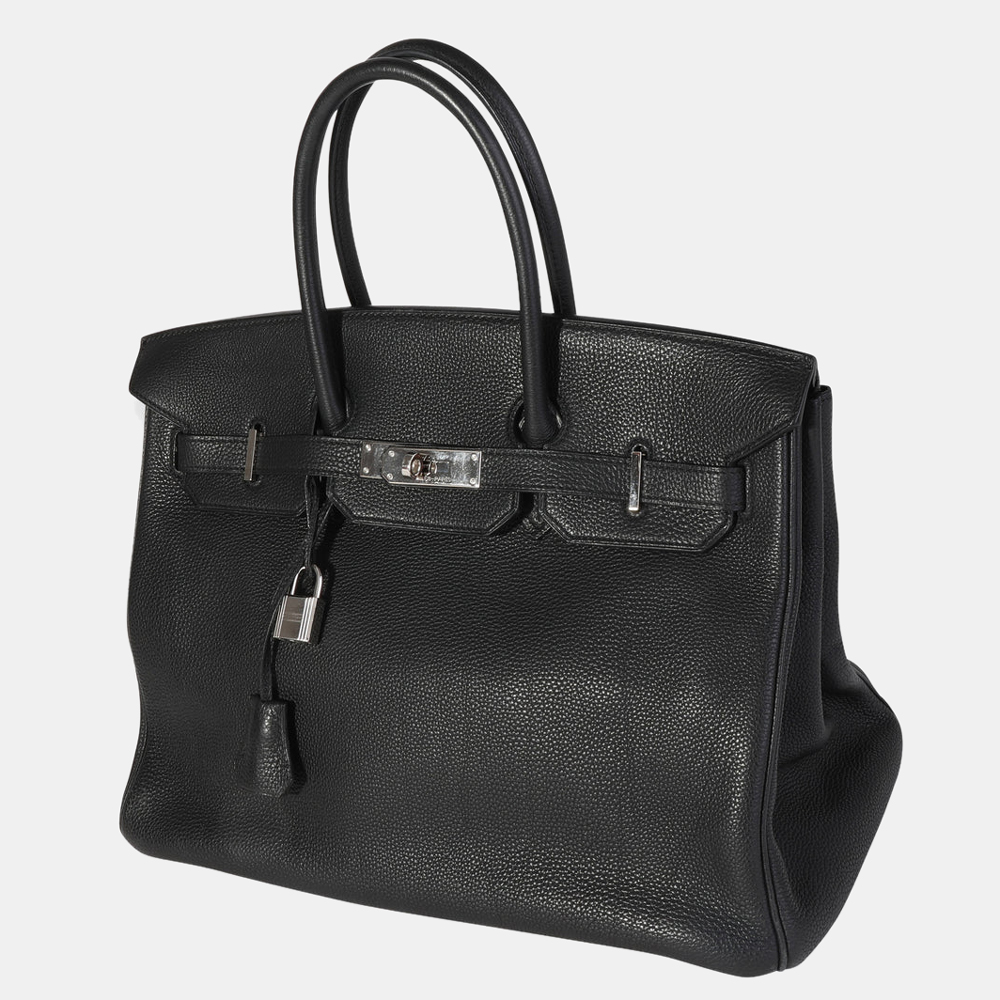 

Hermes Black Togo Leather Birkin 35 PHW Bag