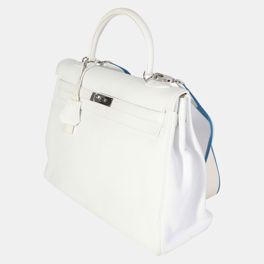 

Hermes White Togo Leather Retourne Kelly 35 Bag