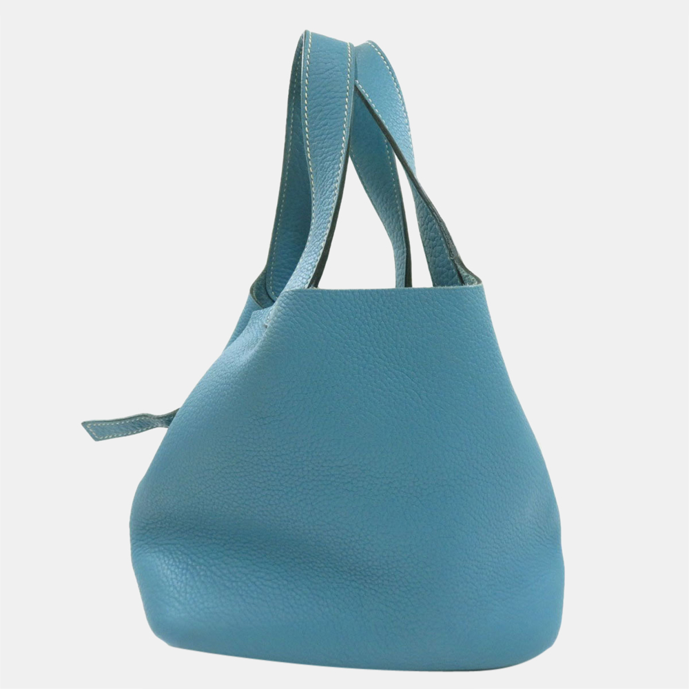 

Hermes Picotan PM Blue Gene Taurillon Handbag Ladies