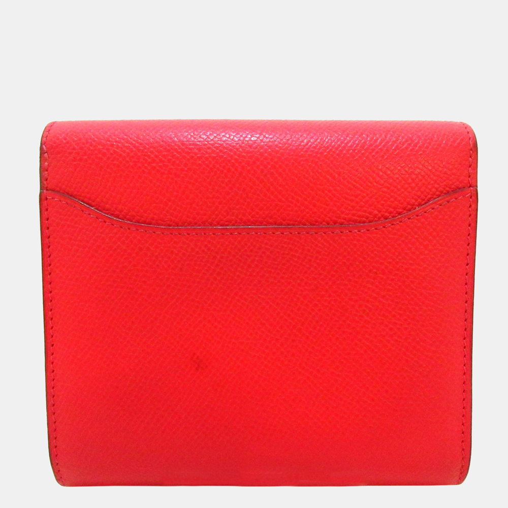 

Hermes Red Epsom Constance Compact Wallet