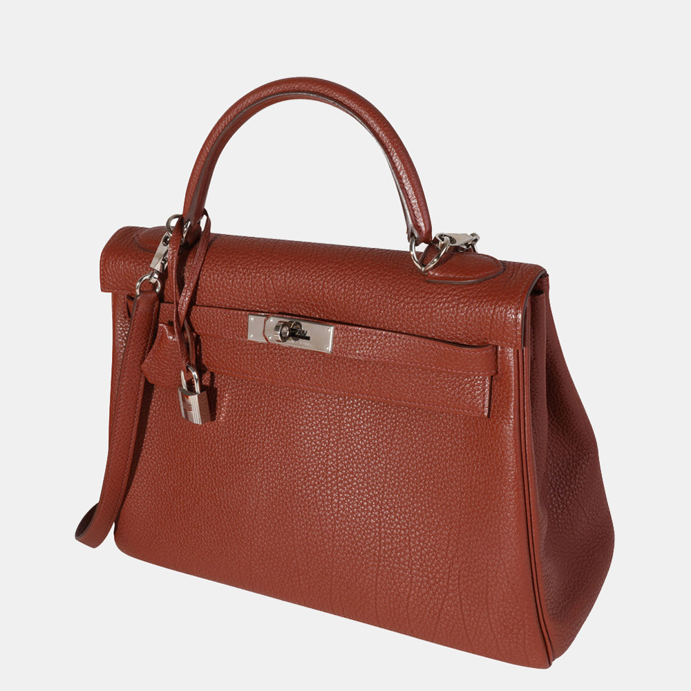 

Hermes Cuivre Fjord Retourne Kelly 32 PHW, Red
