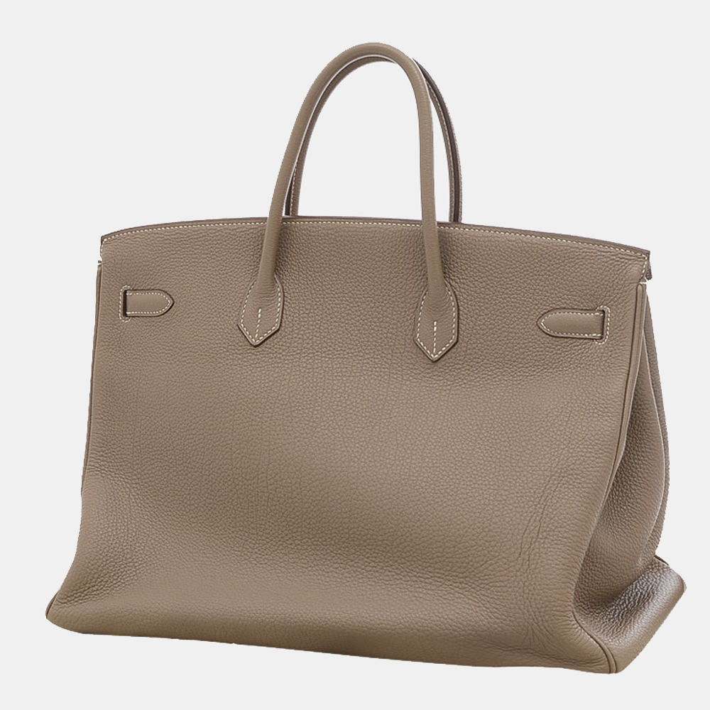 

Hermes Birkin 40 Togo Etup â¡  engraved handbag, Brown