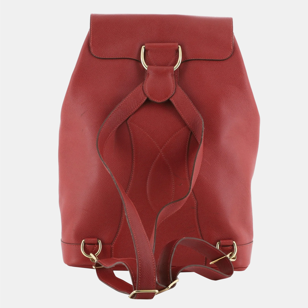 

Hermes Red Courchevel Leather Isabel Backpack