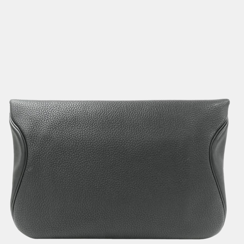 

Hermes Virevolte 35 Black Vaux Swift Taurillon Clemence Clutch Bag