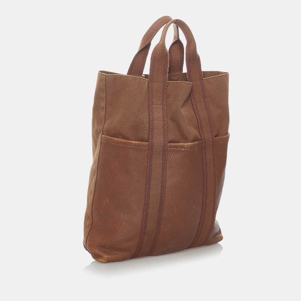 

Hermes Brown Fourre Tout Cabas Tote Bag