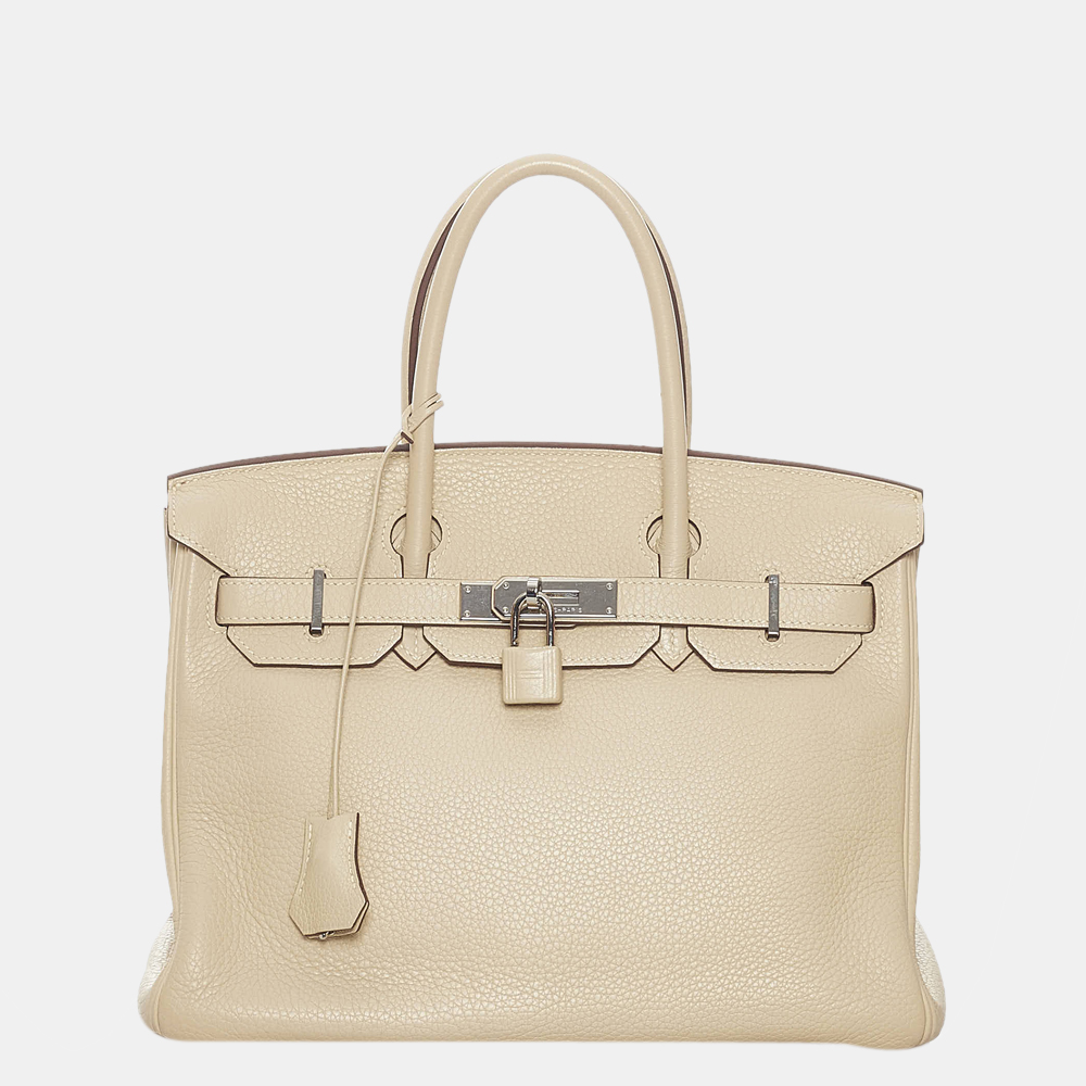 Hermès Vintage - Taurillon Clemence Birkin 30 - White - Leather