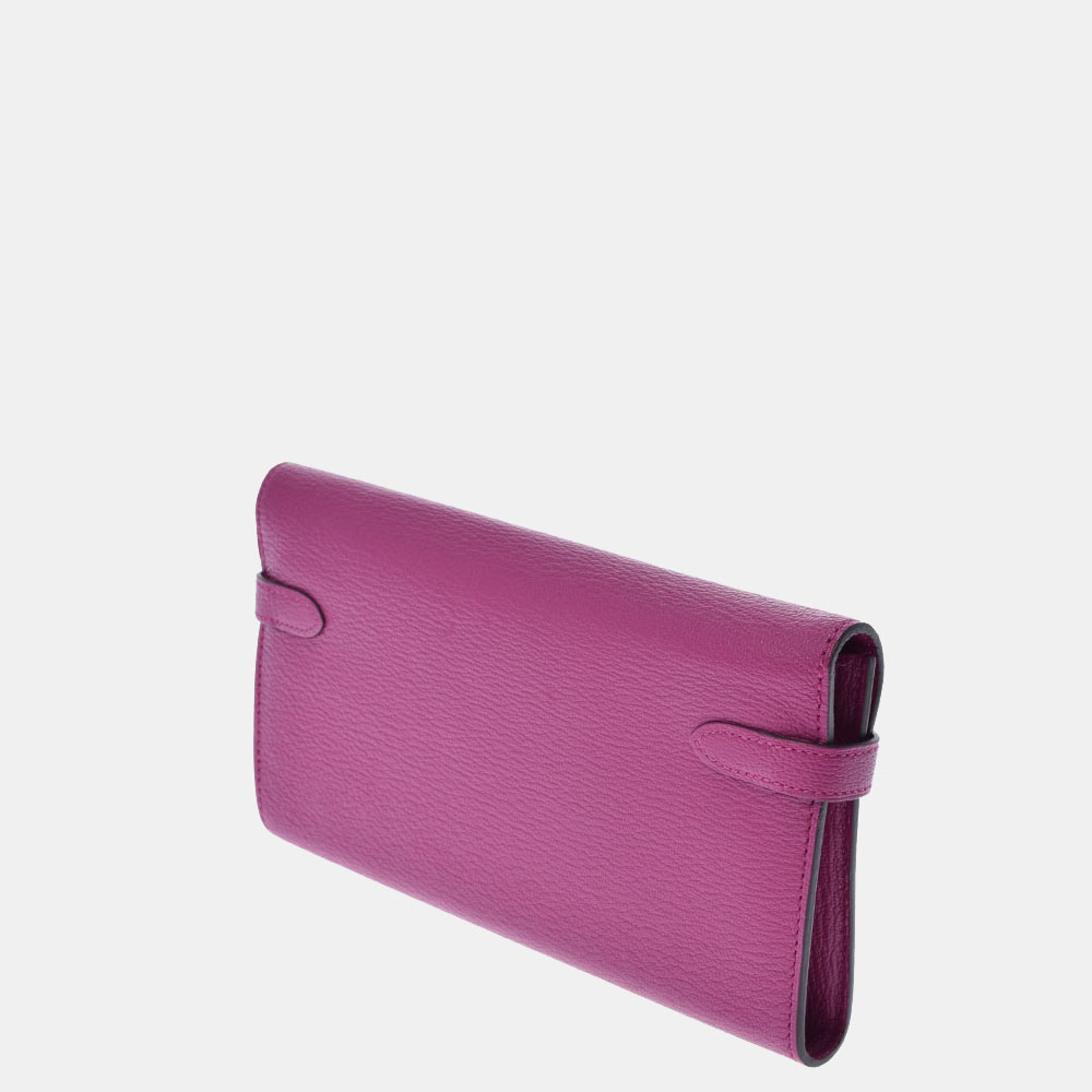 

Hermes Purple Leather Kelly Wallet