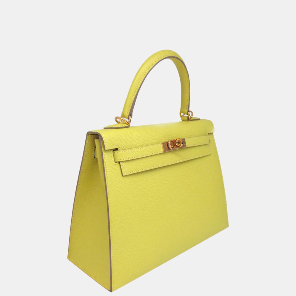 

Hermes Yellow Epsom Leather Gold Hardware Kelly Sellier 25 Bag