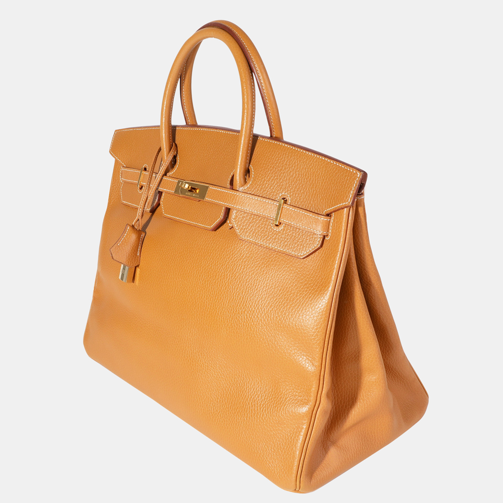 

Hermes Natural Ardennes Birkin 40 GHW, Orange