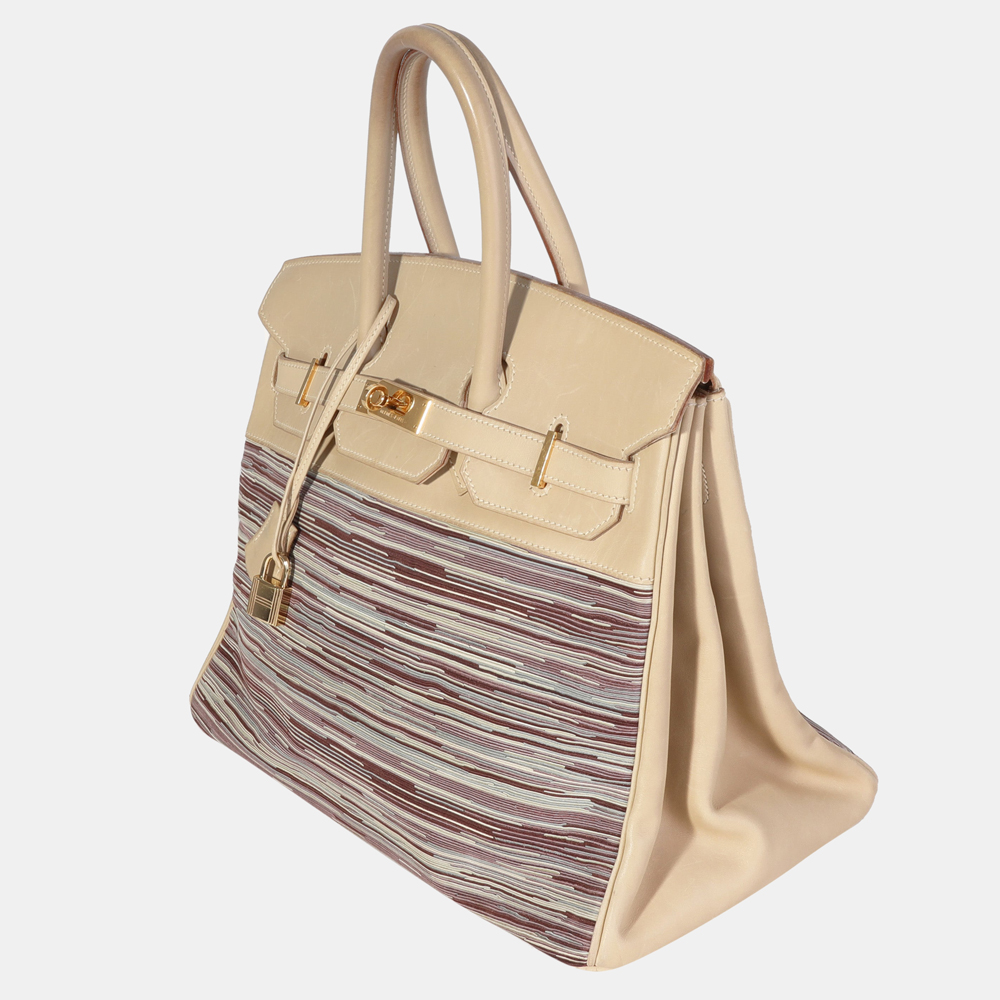 

Hermes Vibrato & Parchemin Nepal Box Calf Birkin 35 GHW, Beige