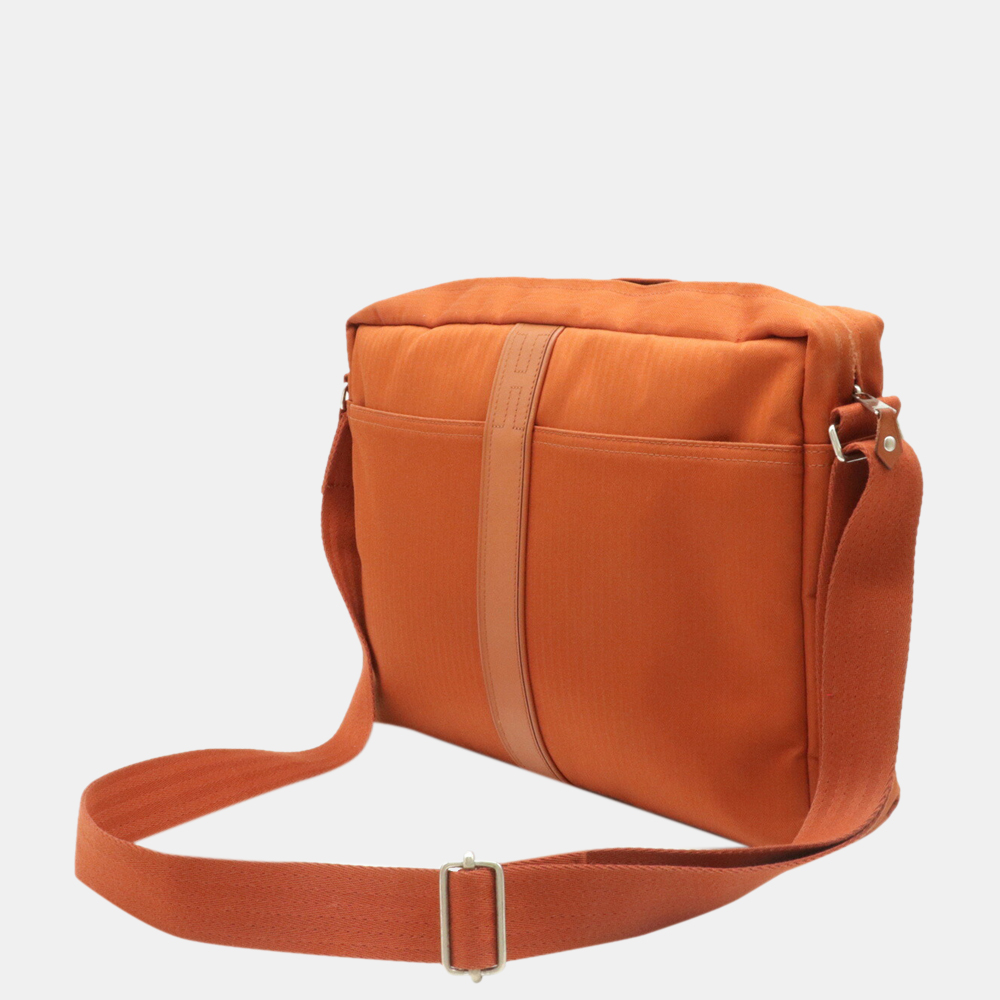 

Hermes Acapulco Bassus MM Shoulder Bag Toile Chevron Leather Orange