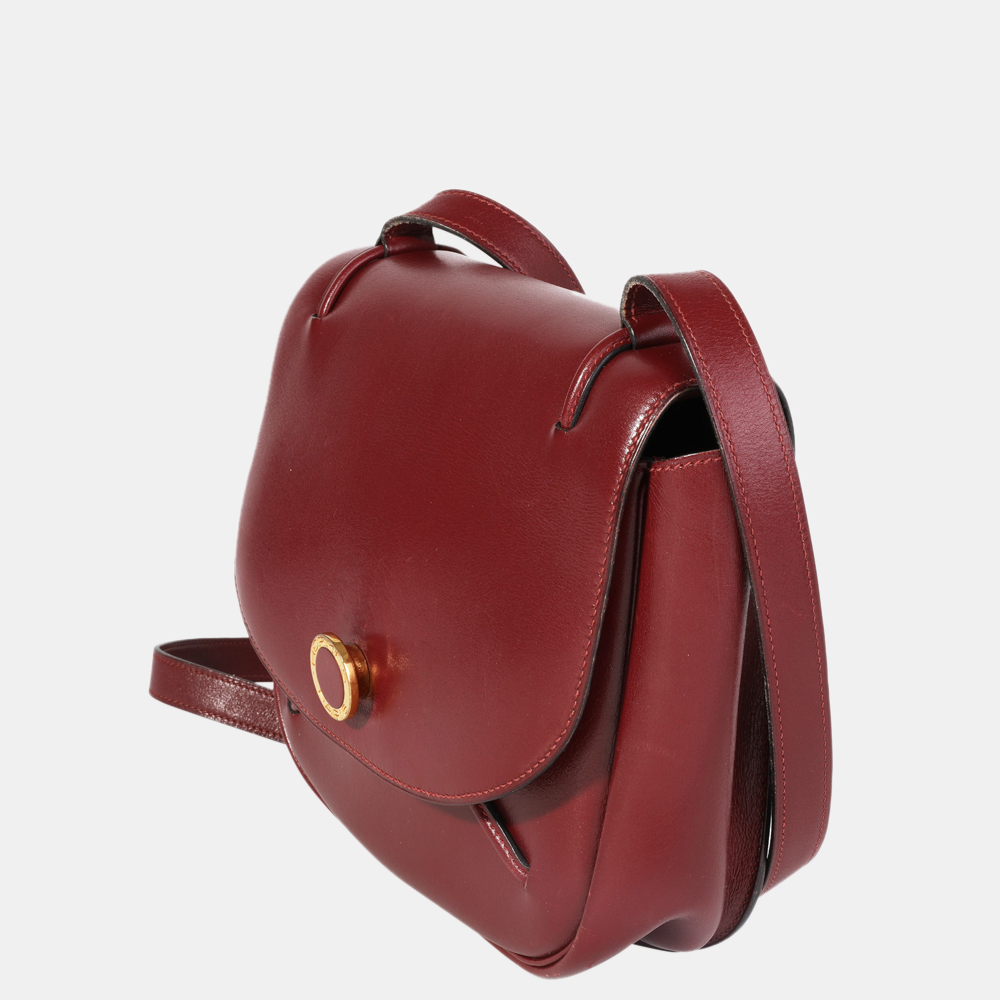 

Hermes Vintage Rouge H Box Calf Shoulder Bag, Burgundy