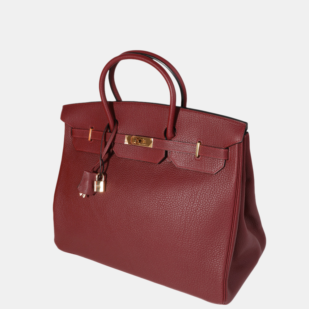 

Hermes Rouge H Fjord Birkin 40 GHW, Burgundy