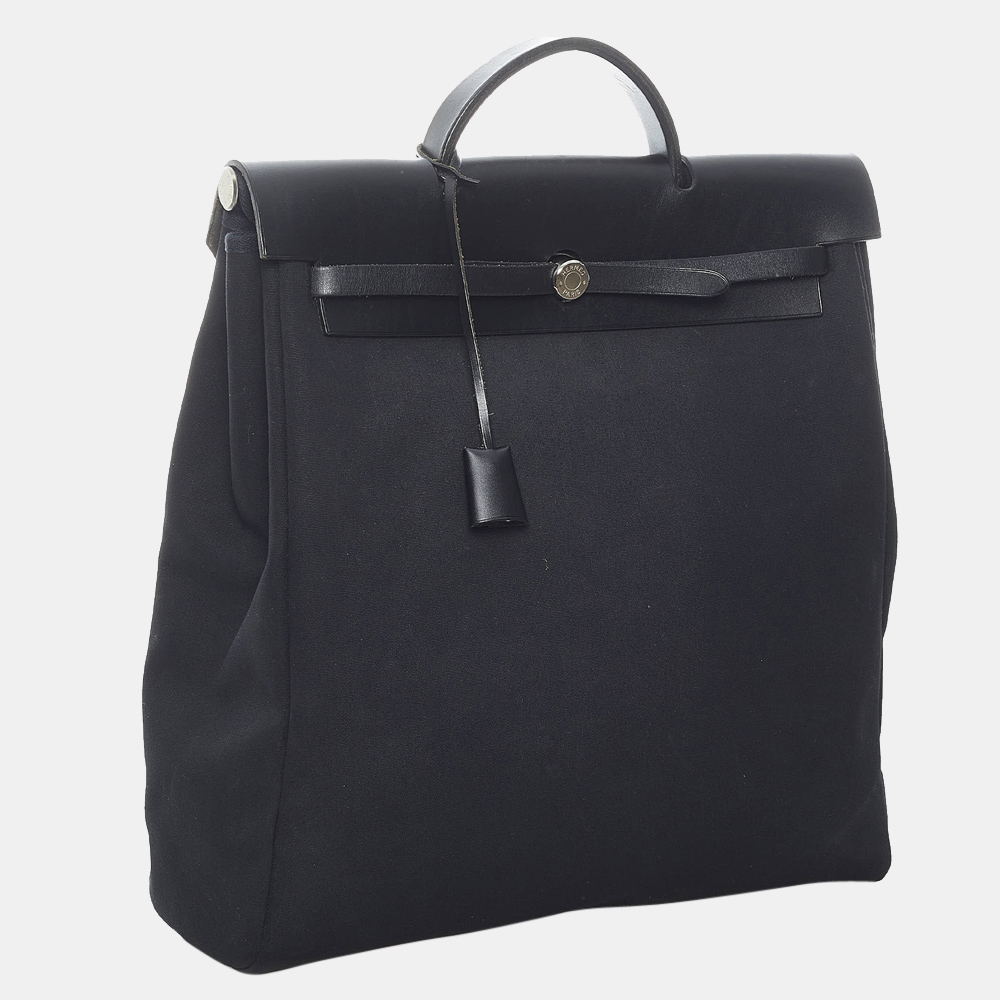 

Hermes Black Herbag MM