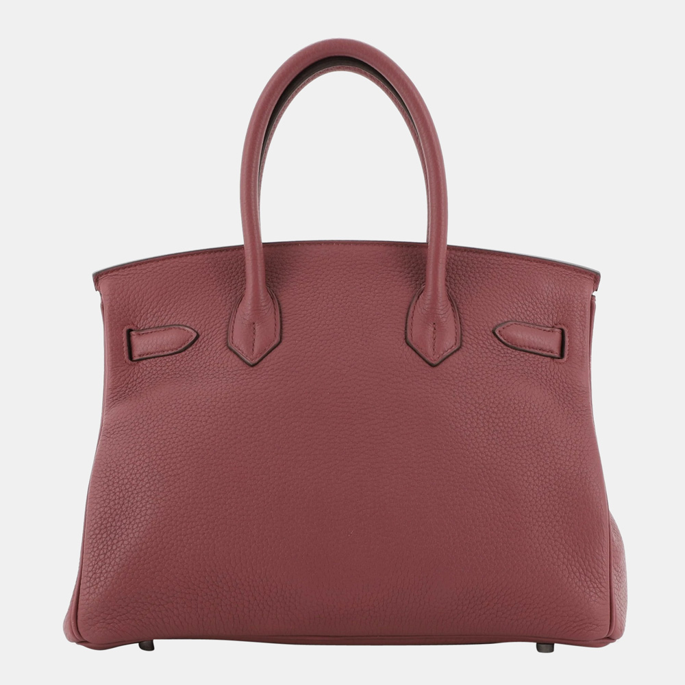

Hermes Purple Clemence Leather Palladium Hardware Birkin 30 Bag