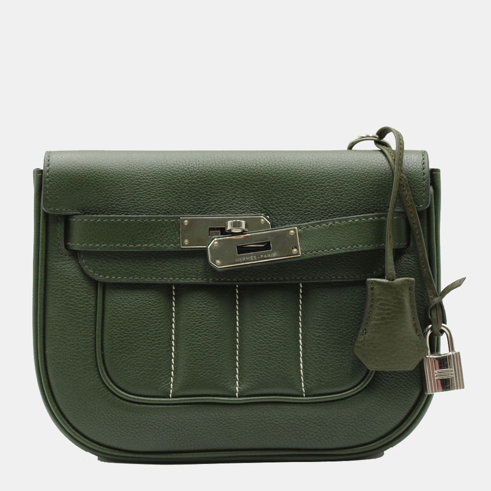 

Hermes Green Evergreen Leather Berline 21 Mini Bag