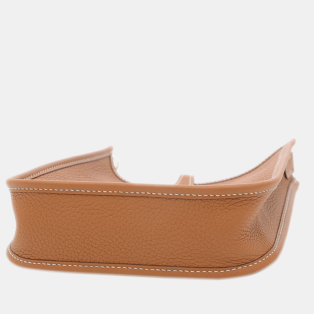 

Hermes Evelyne TPM Taurillon Gold Flipper Ball Z Engraved Shoulder Bag, Brown