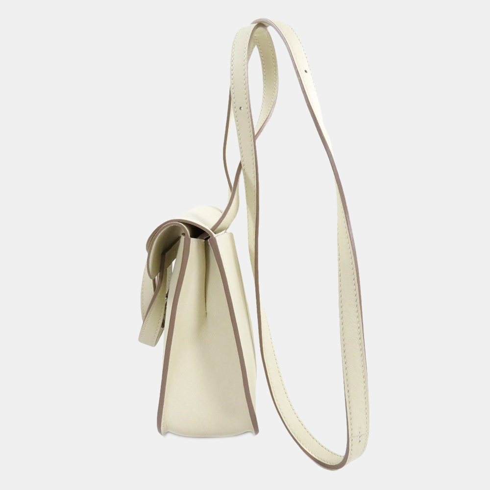 

Hermes Arzan Mini Kure Shoulder Bag Swift Ladies Hermes, White