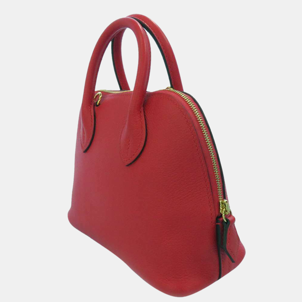 

Hermes Red Leather Evercolor Bolide 1923 Satchel Bag