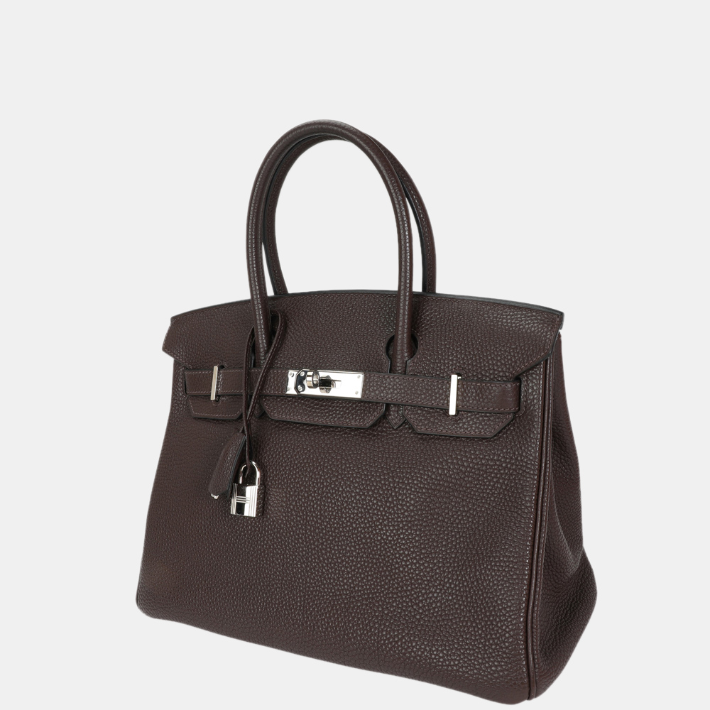 

Hermes Chocolat Togo Birkin 30 PHW, Brown