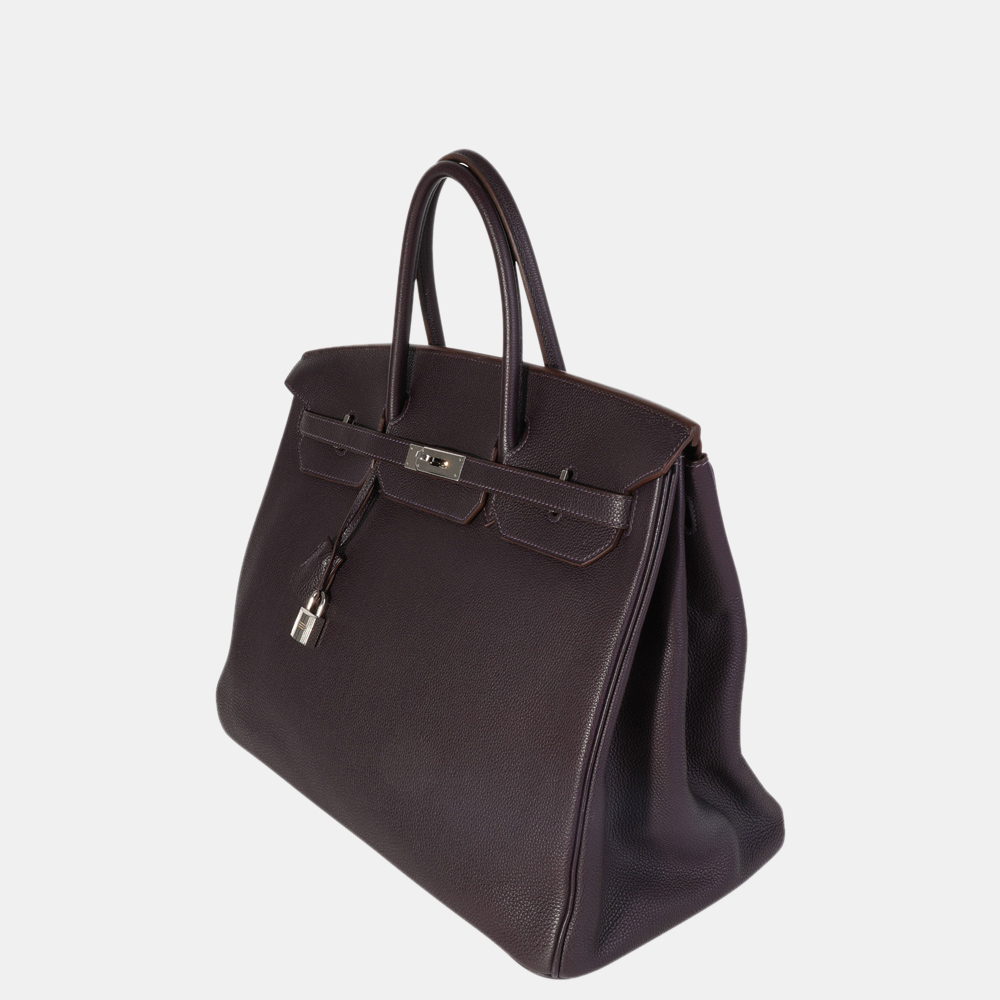 

Hermes Raisin Togo Birkin 40 PHW, Black