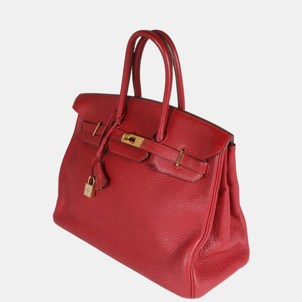 

Hermes Rouge Grenat Clèmence Birkin 35 GHW, Red