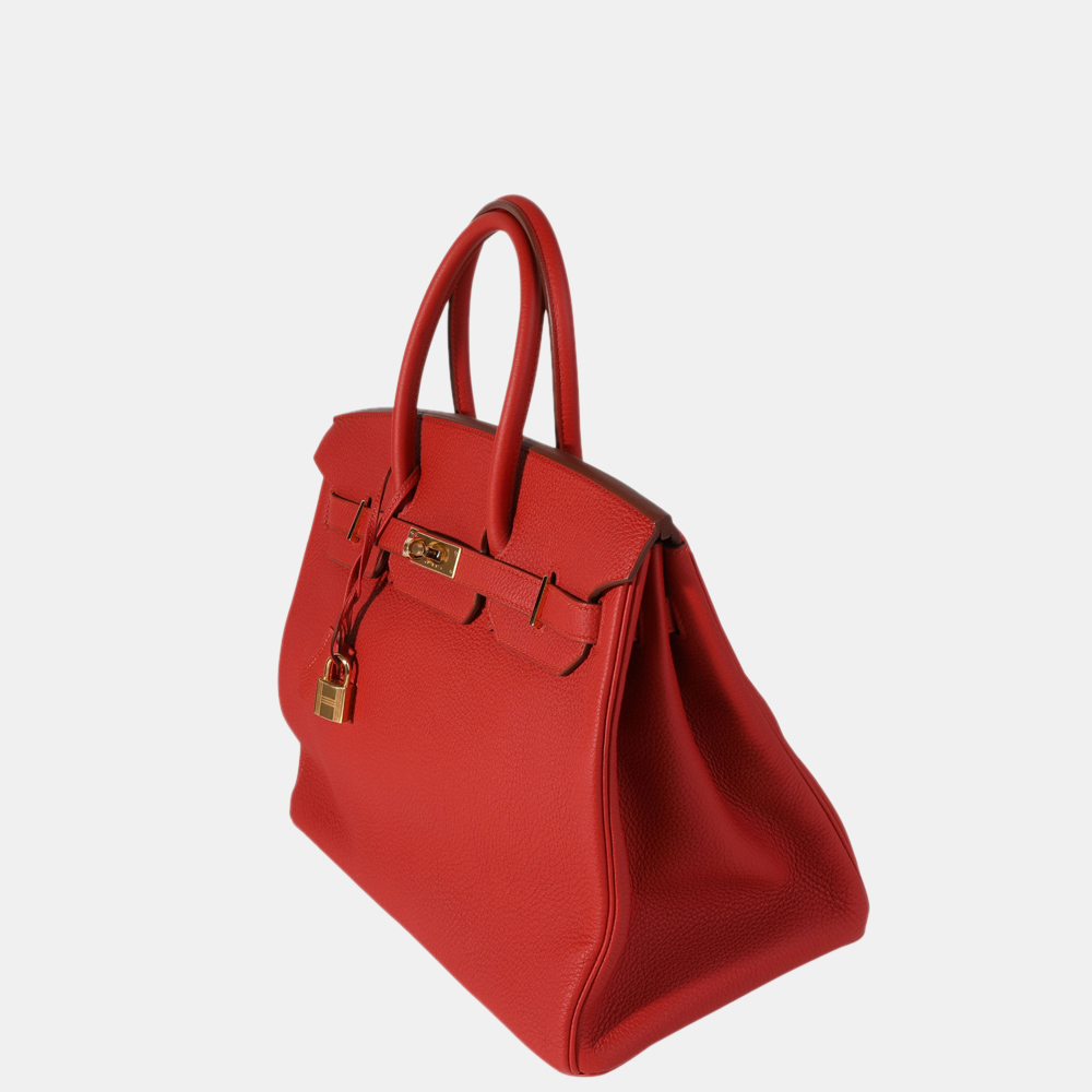 

Hermes Geranium Togo Birkin 35 GHW, Red