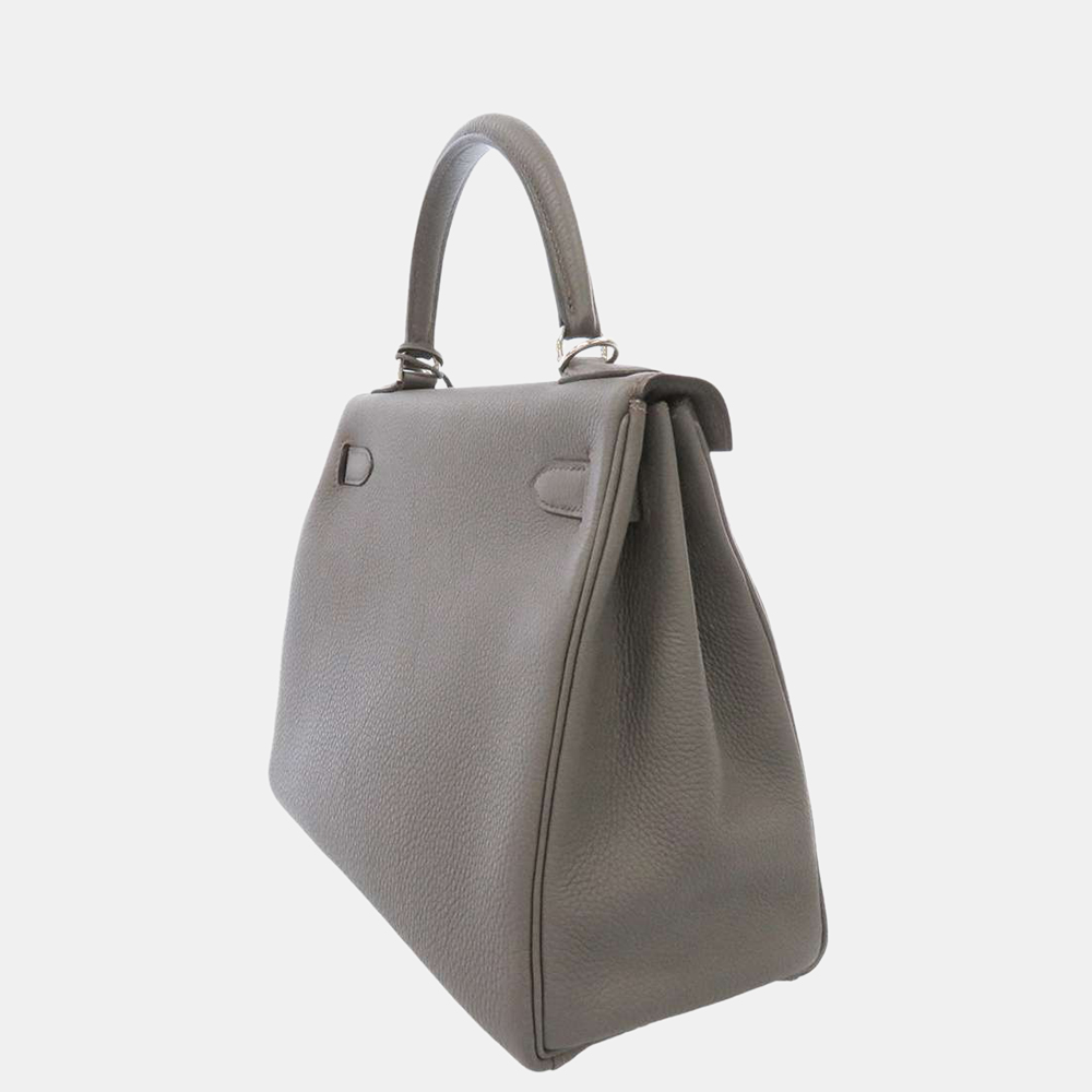 

Hermes Grey Togo Leather Palladium Hardware Kelly 28 Bag