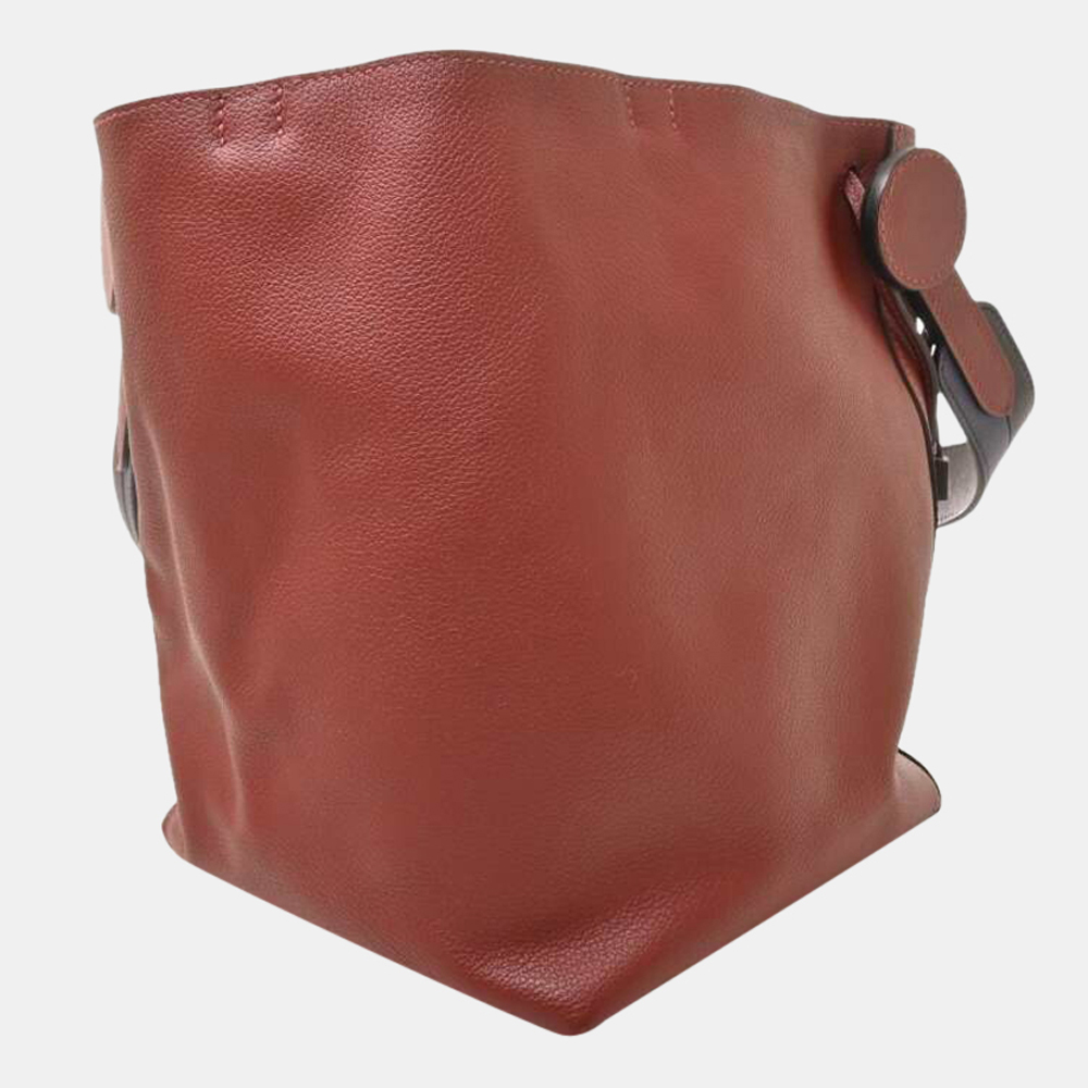 

Hermes Evercolor Ricol Drawstring Shoulder Bag Rouge Ash Ankle Brown