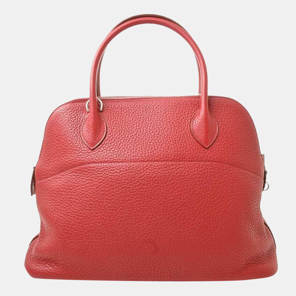 

Hermes Taurillon Clemence Bolide 31 2WAY Handbag Rouge Garance Red