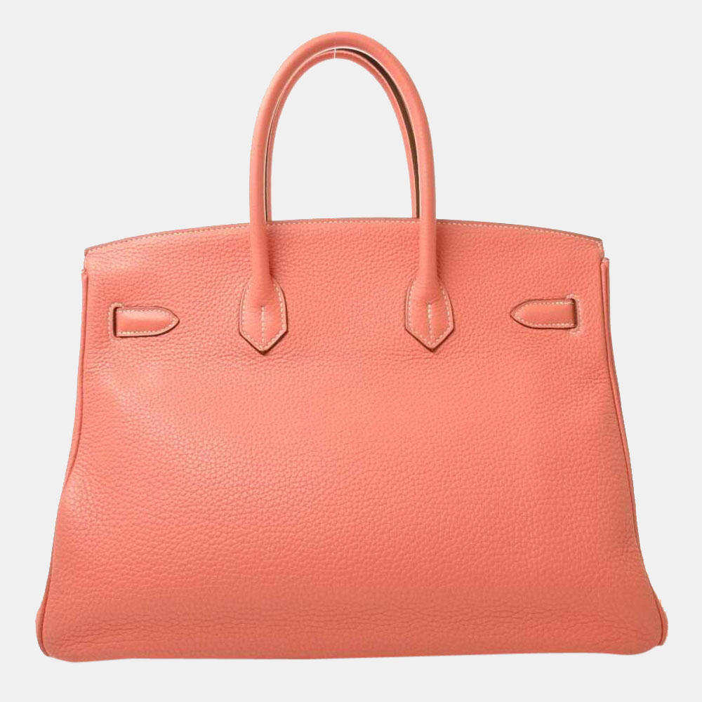 

Hermes Taurillon Clemence Birkin 35 Handbag Clevet Pink