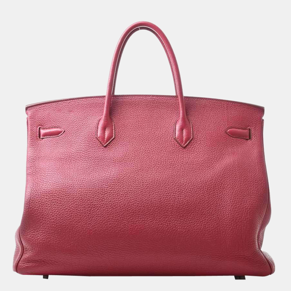 

Hermes Togo Birkin 40 Handbag Ruby Red