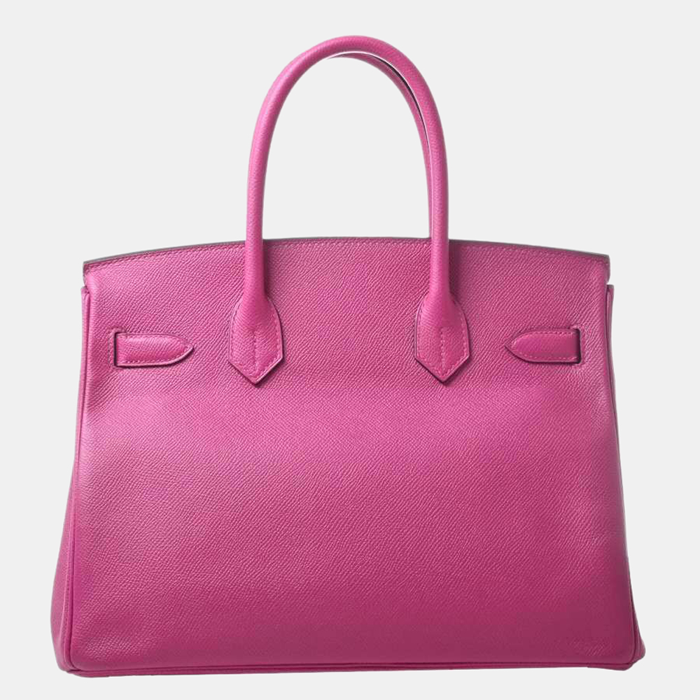 

Hermes Vaux Epson Birkin 30 Handbag Rose Purple