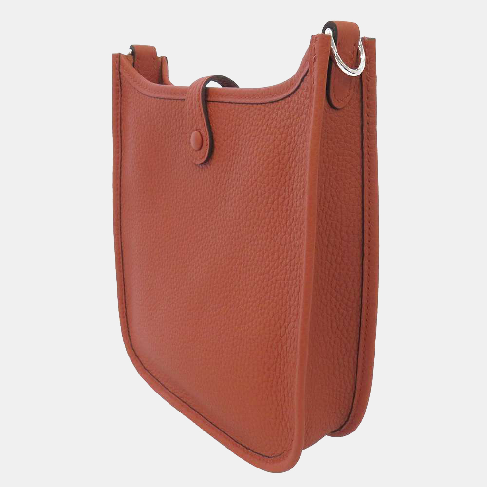 

Hermes Orange Taurillon Clemence Leather Evelyn TPM Shoulder Bag