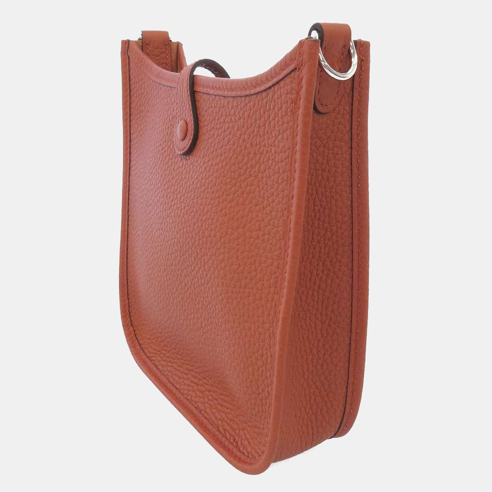 

Hermes Orange Taurillon Clemence Leather Evelyn TPM Shoulder Bag