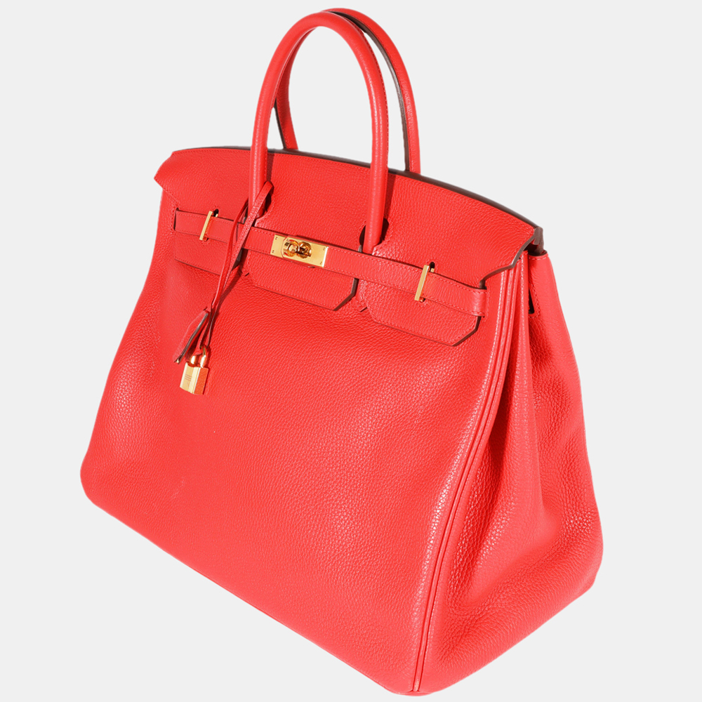

Hermes Geranium Togo Birkin 40 GHW, Red