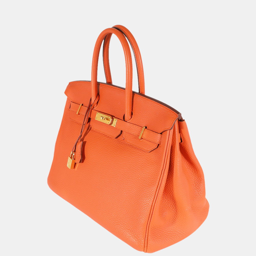 

Hermes Orange Togo Birkin 35 GHW