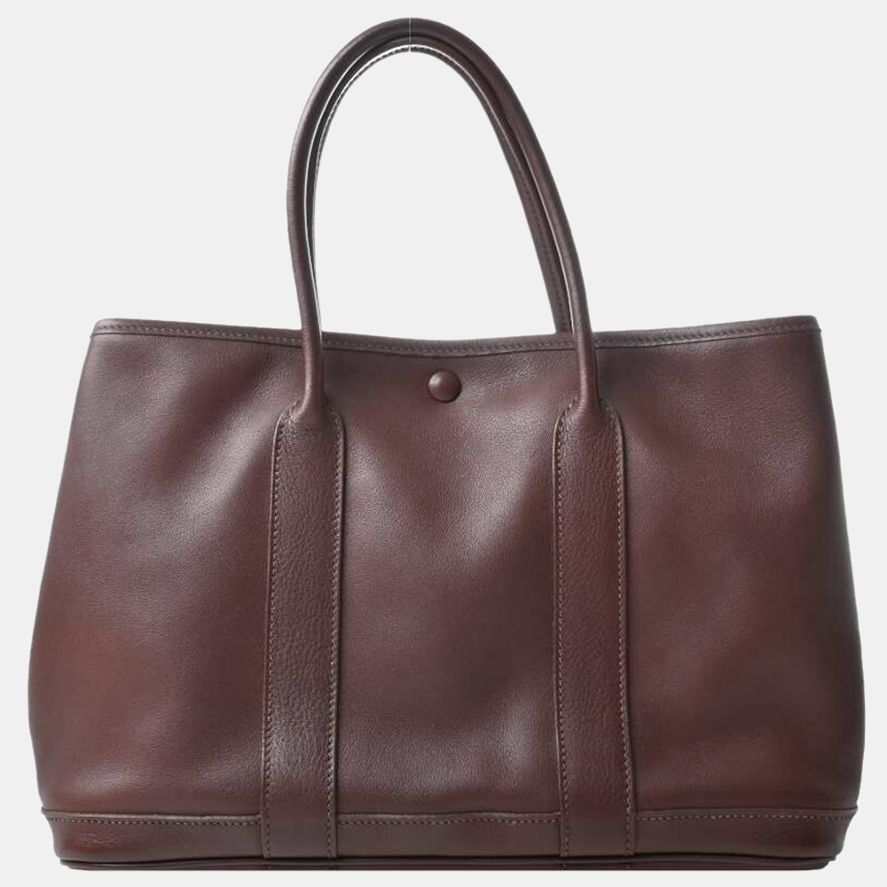 

Hermes Vaux Swift Garden Twilly TPM Bolduk Ribbon Tote Bag Brown