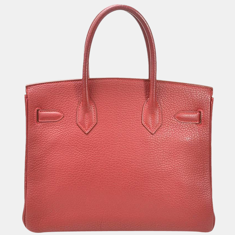 

Hermes Handbag Birkin 30 Rouge Kazak Fjord Ladies, Red