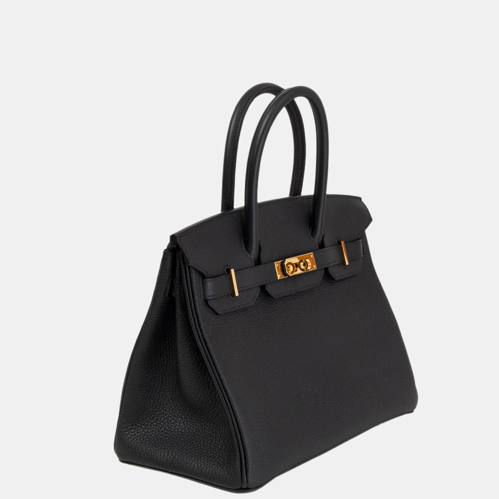 

Hermes Black Togo Leather Gold Hardware Birkin 30 Bag