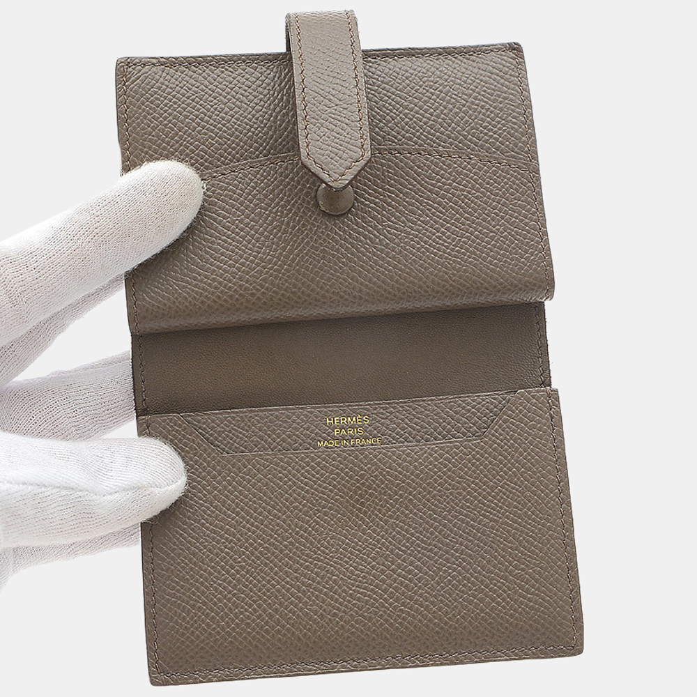 

Hermes Bearn Mini Wallet Epson Ethane Y Engraved, Brown