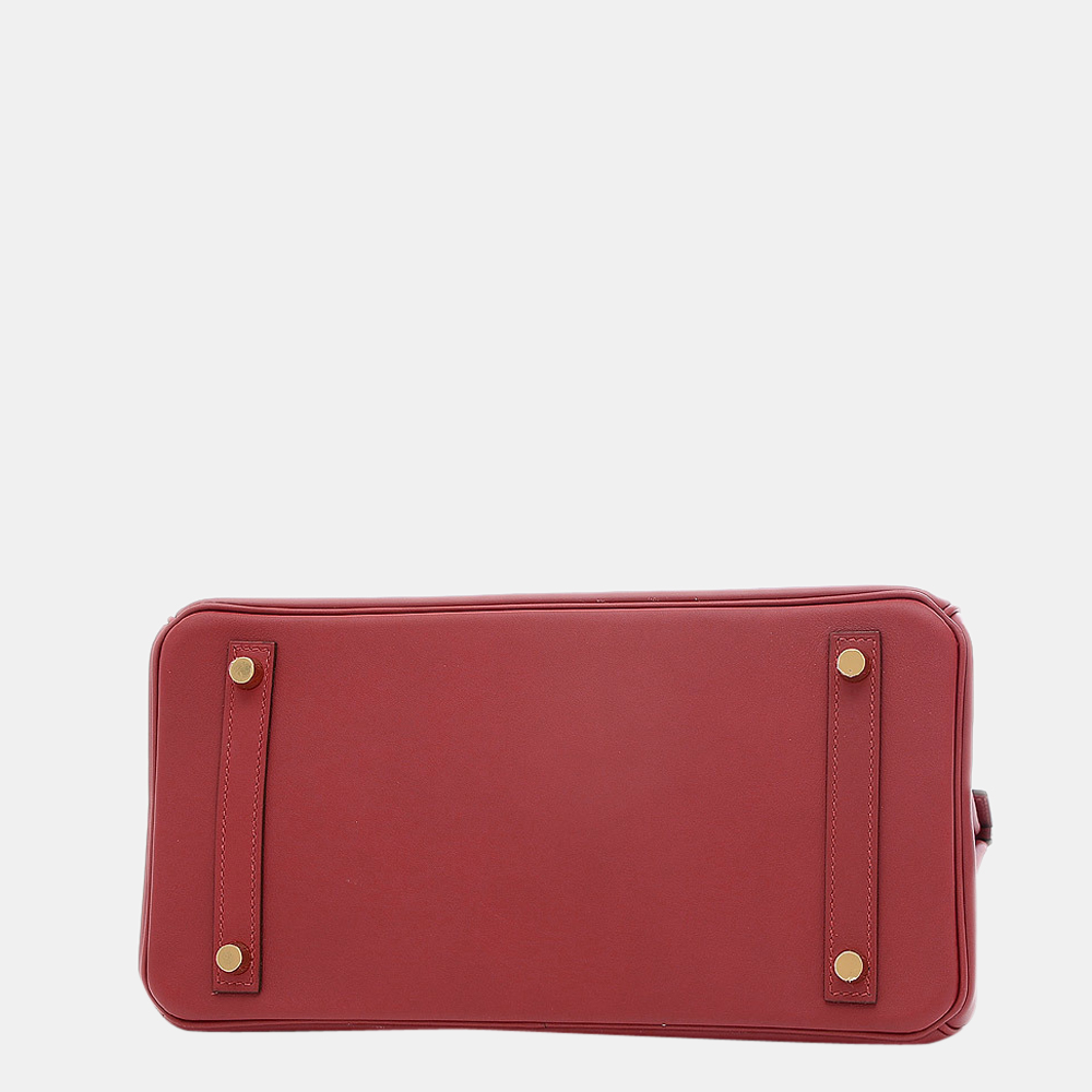 

Hermes Birkin 30 Jonathan Rouge Viff Y engraved handbag, Red