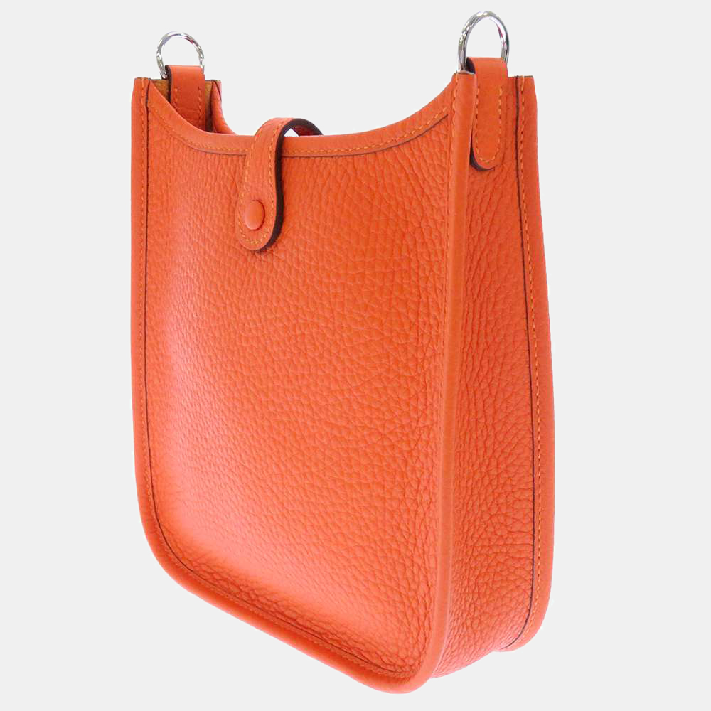 

Hermes Orange Taurillon Clemence Evelyn Amazon TPM Shoulder Bag