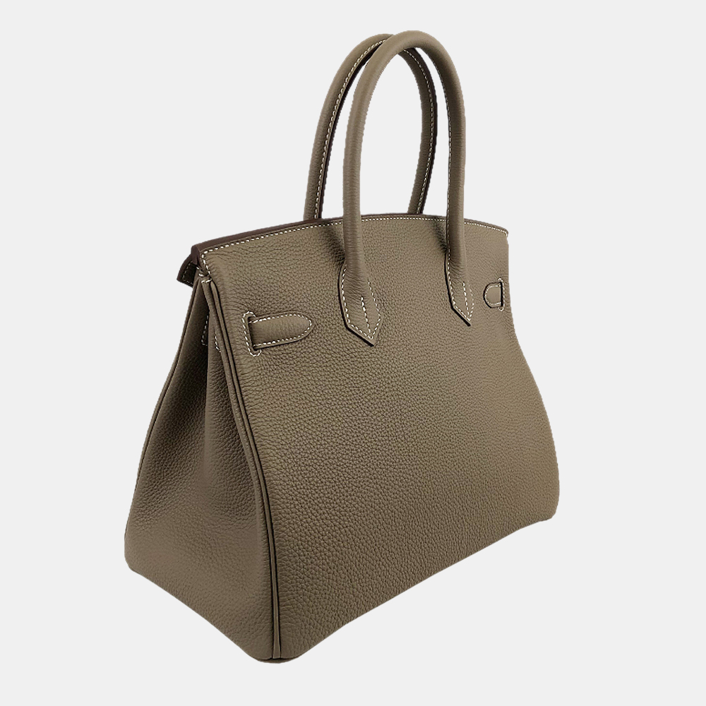 Hermes Etoupe Togo Leather Palladium Hardware Birkin 30 Bag, Grey  - buy with discount