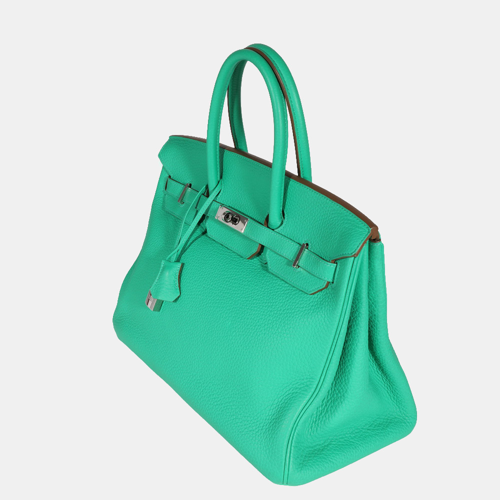 

Hermès Menthe Clémence Birkin 35 PHW, Green