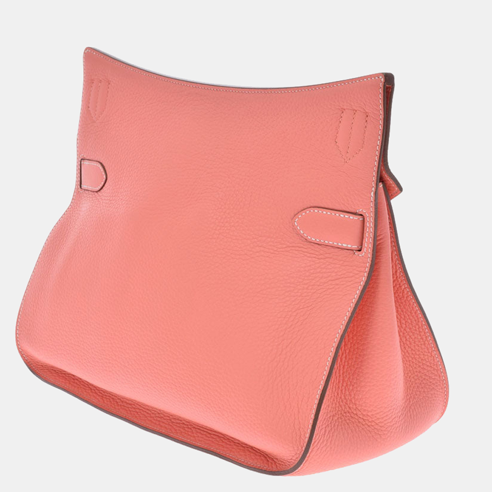 

Hermes Pink Taurillon Verso Leather Jypsiere 34 Shoulder Bag