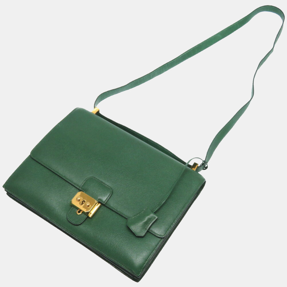 

Hermes Sack Adepeche Vintage Shoulder Bag Kushbel Veil Jet, Green